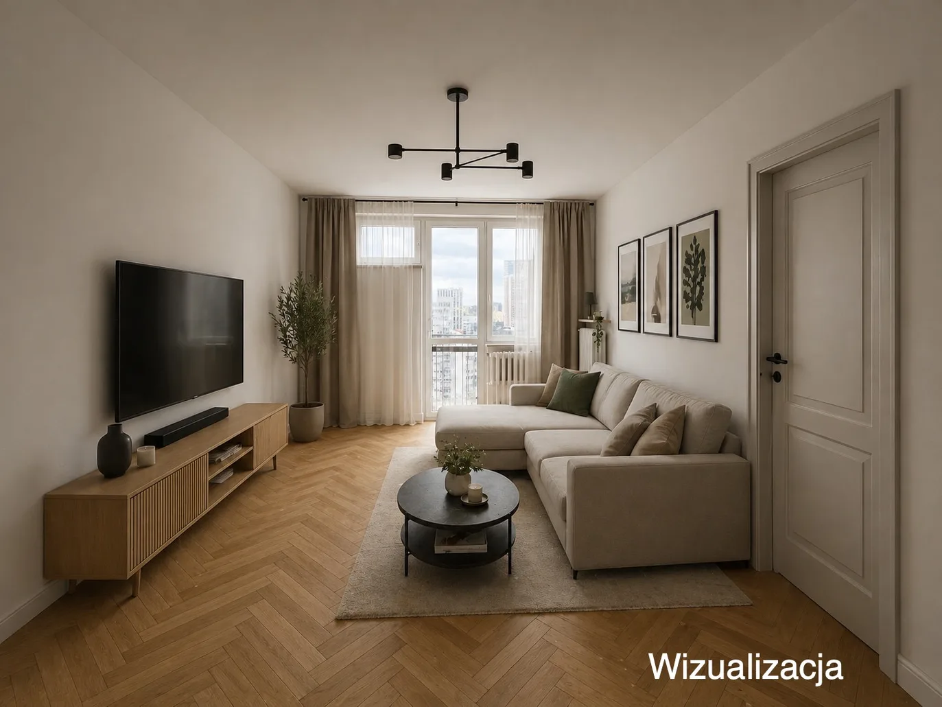 3 Rooms | 15th Floor | Warsaw Skyline View | City